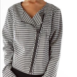 Lane Bryant houndstooth biker jacket size 26